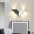 DecorBites™ Modern LED Bedroom Wall Light with Geometric Metal Shade in Warm/White Light - Black & White