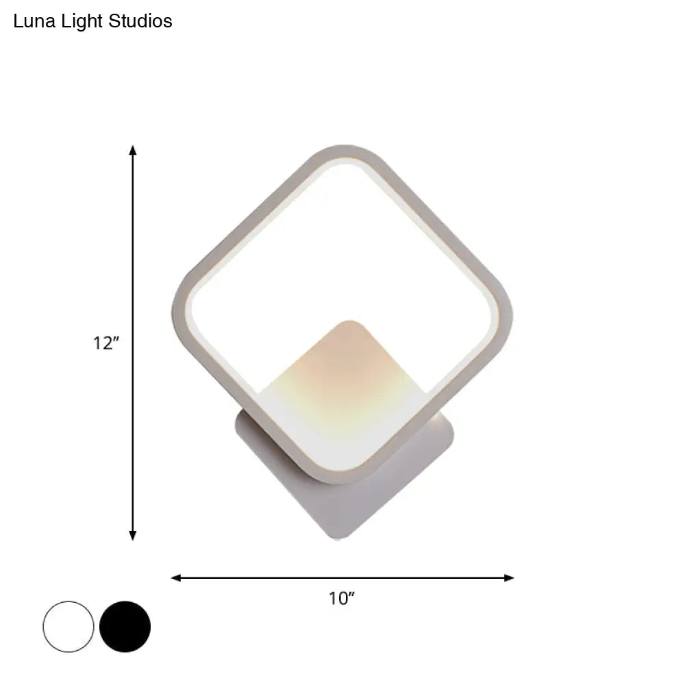 DecorBites™ Modern LED Bedside Wall Light - Aluminum Minimalistic Sconce Lighting in Black/White, 8"/10"/12.5" Dia