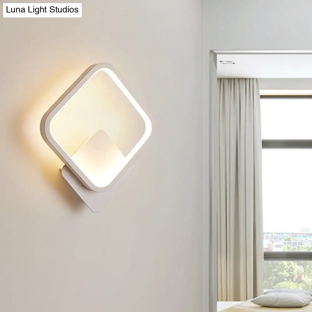DecorBites™ Modern LED Bedside Wall Light - Aluminum Minimalistic Sconce Lighting in Black/White, 8"/10"/12.5" Dia