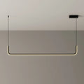 DecorBites™ Modern LED Black Island Hanging Lamp Kit - Sleek Metal Half Rectangle Design with Adjustable Warm/White Lighting
