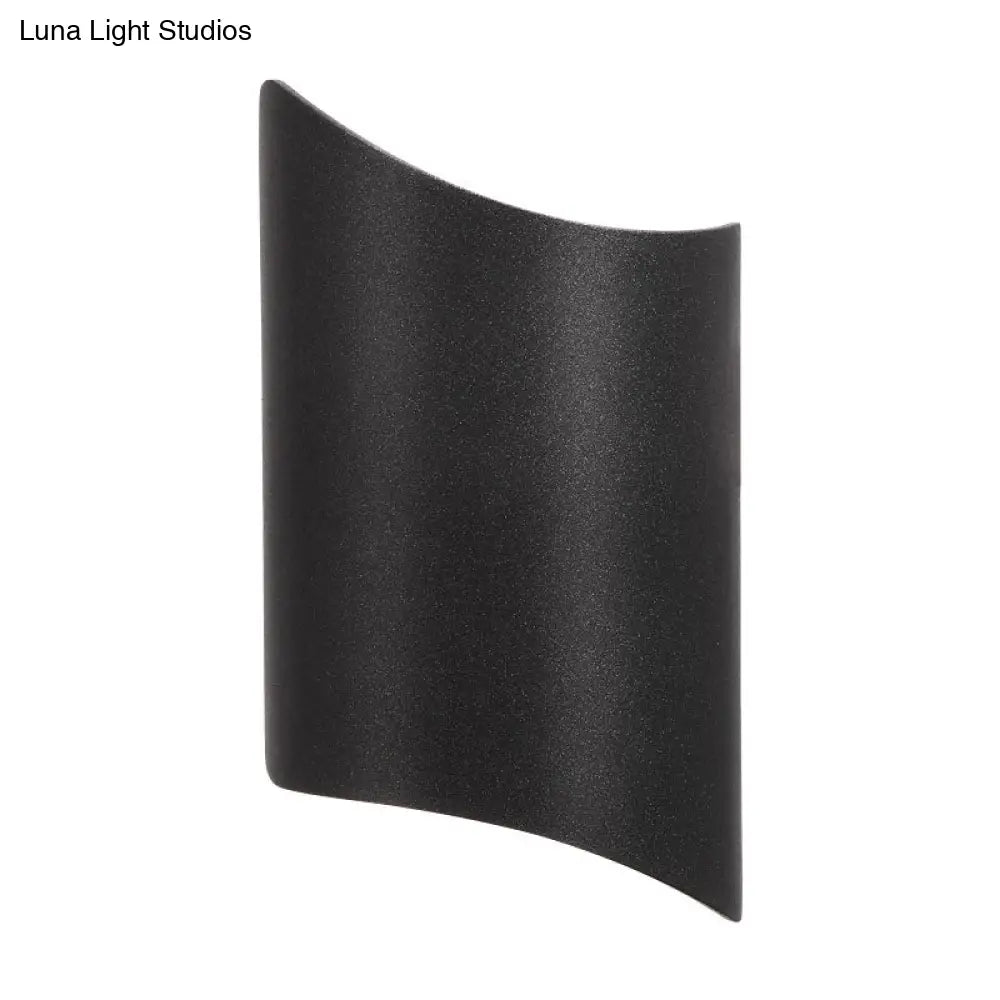 DecorBites™ Modern LED Black Wall Sconce Lamp with Metal Shade for Yard