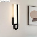 DecorBites™ Modern LED Black Wall Sconce Light Fixture for Living Room - Minimalistic Metal Design, White/Warm Light