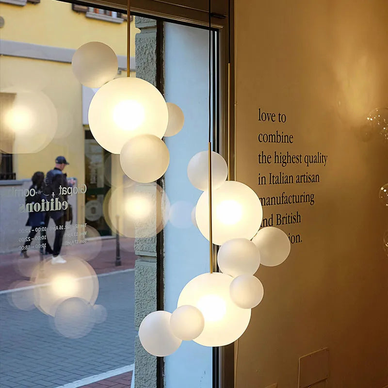 DecorBites™ Modern LED Bubble Chandelier for Home Lighting