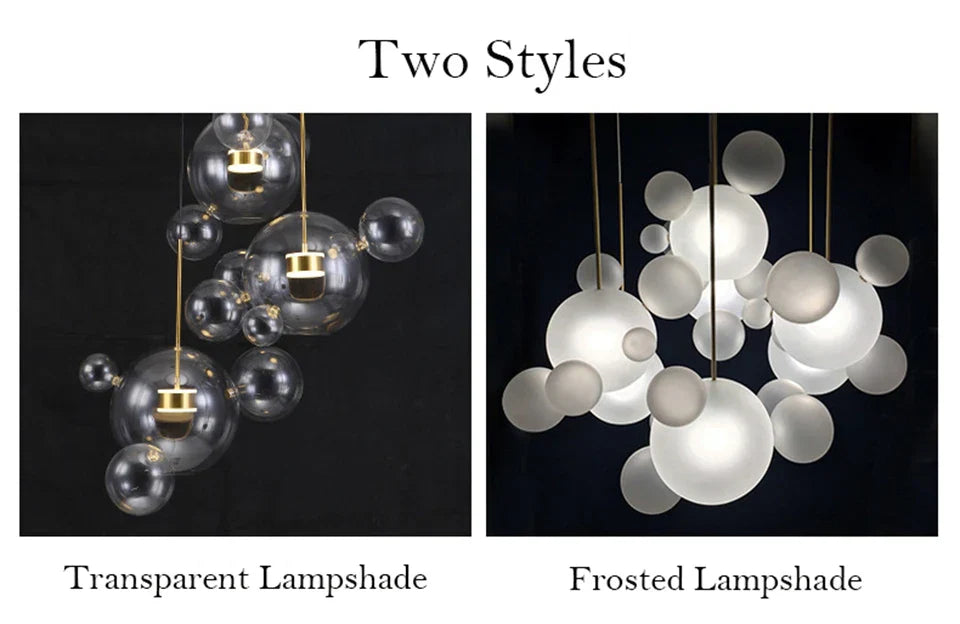 DecorBites™ Modern LED Bubble Chandelier for Home Lighting