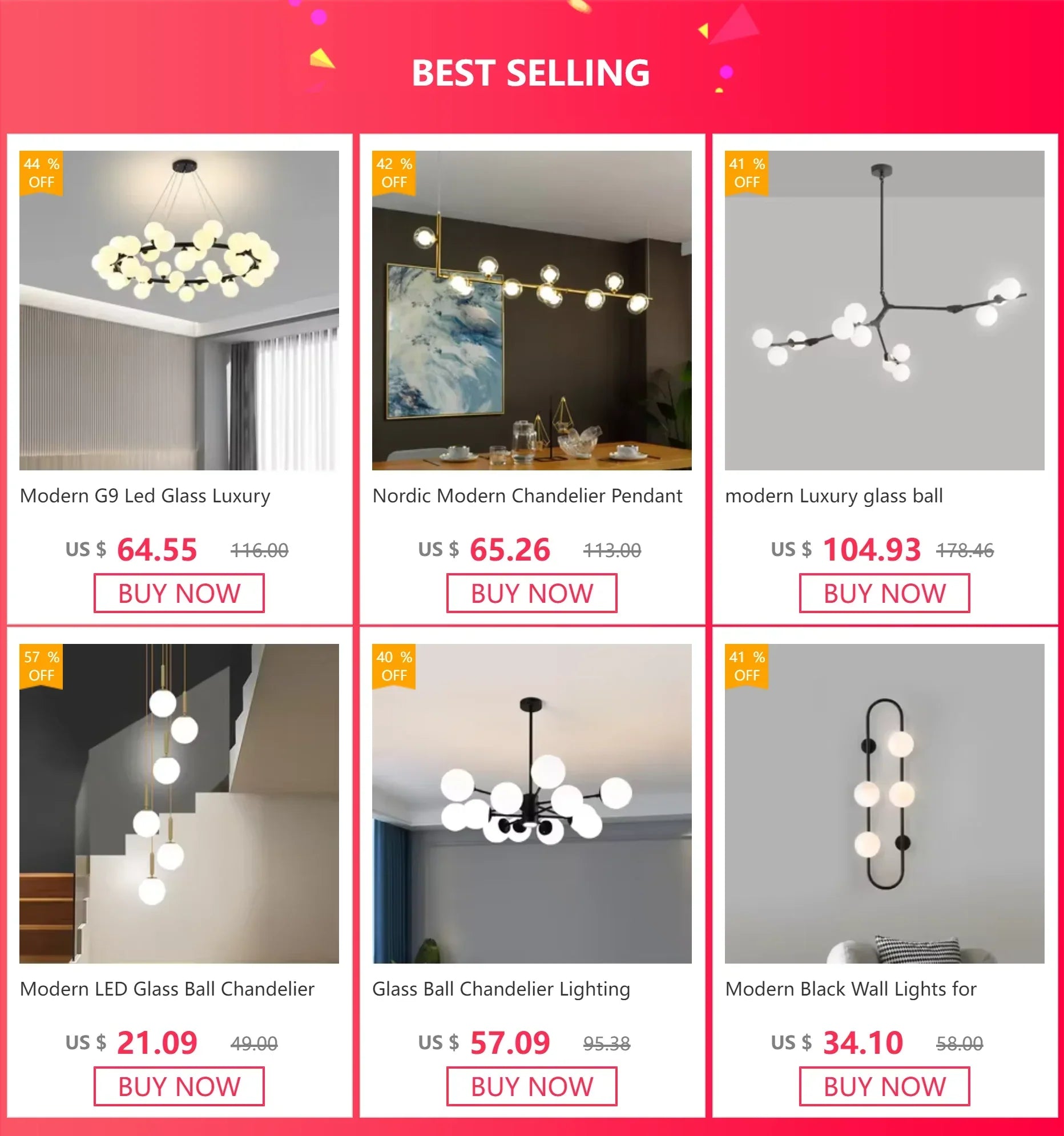 DecorBites™ Modern LED Chandelier - Gold Black - Living Room - Bedroom