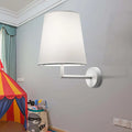 DecorBites™ Modern LED Cone Wall-Mounted Fabric Sconce Light in Black/White for Living Room