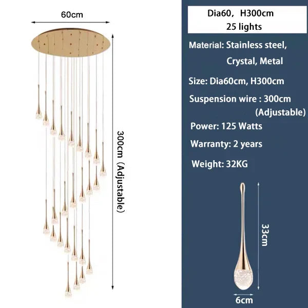 DecorBites™ Modern LED Crystal Chandelier for Home Decor