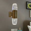 DecorBites™ Modern LED Crystal Wall Sconce Light in Brass for Bedroom