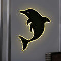DecorBites™ Modern LED Dolphin Crystal Wall Sconce - Stainless Steel Flush Mount Light