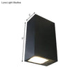 DecorBites™ Modern LED Dual-Sided Wall Lamp - Black Rectangular Sconce with Metal Shade, Blue/Purple/Yellow Light