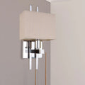 DecorBites™ Modern LED Fabric Sconce Light: Rectangle Wall Mounted Beige Lighting for Bedroom