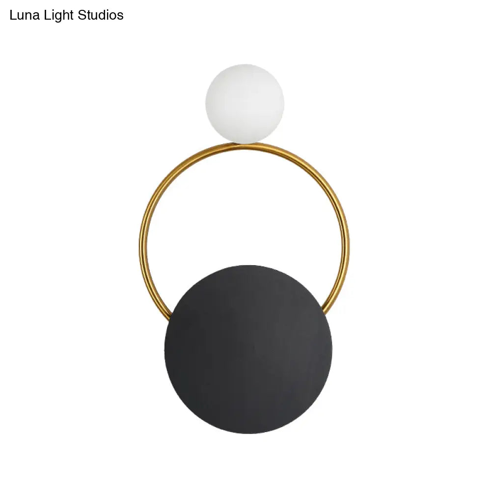 DecorBites™ Modern LED Metal Wall Mounted Wall Light Fixture in Black with White/Yellow Lighting