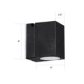 DecorBites™ Modern LED Patio Wall Sconce: Rectangular Mini Metal Light Fixture in Black
