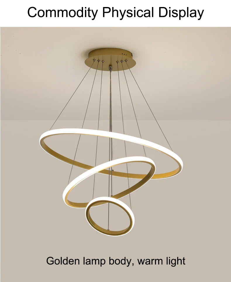 DecorBites™ Modern LED Pendant Lamp in Black