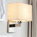 DecorBites™ Modern LED Rectangle Wall Sconce in Chrome for Bedroom Lighting