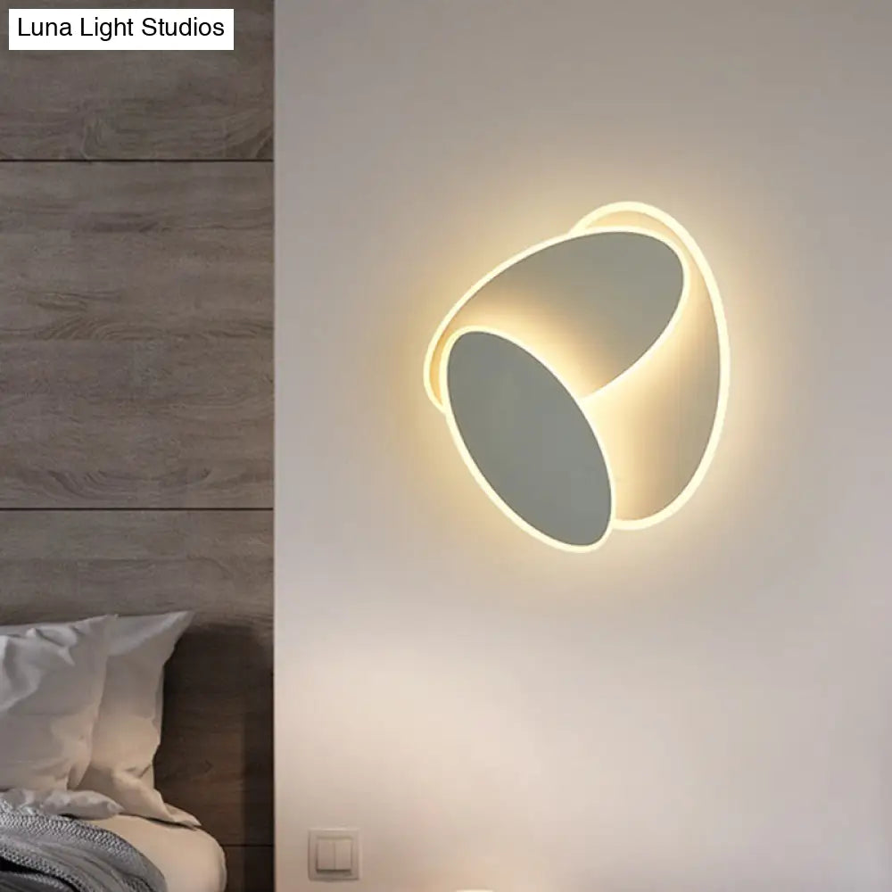 DecorBites™ Modern LED Rotatable Wall Mount Light Fixture in Black/White with Warm/White Lighting