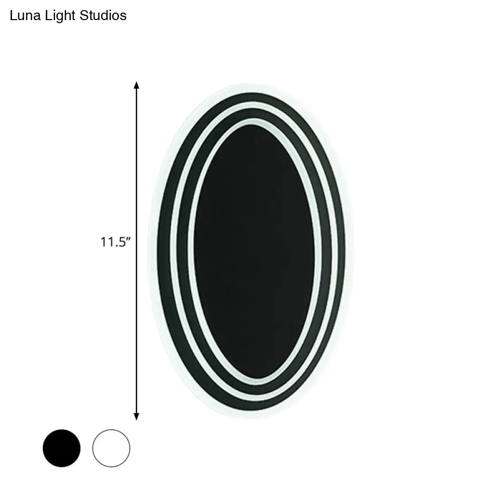 DecorBites™ Modern LED Rotatable Wall Mount Light Fixture in Black/White with Warm/White Lighting