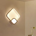 DecorBites™ Modern LED Sconce - White Rhombus Wall Mount Lighting for Stairway