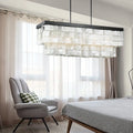 DecorBites™ Modern LED Shell Black Island Light Fixture for Living Room
