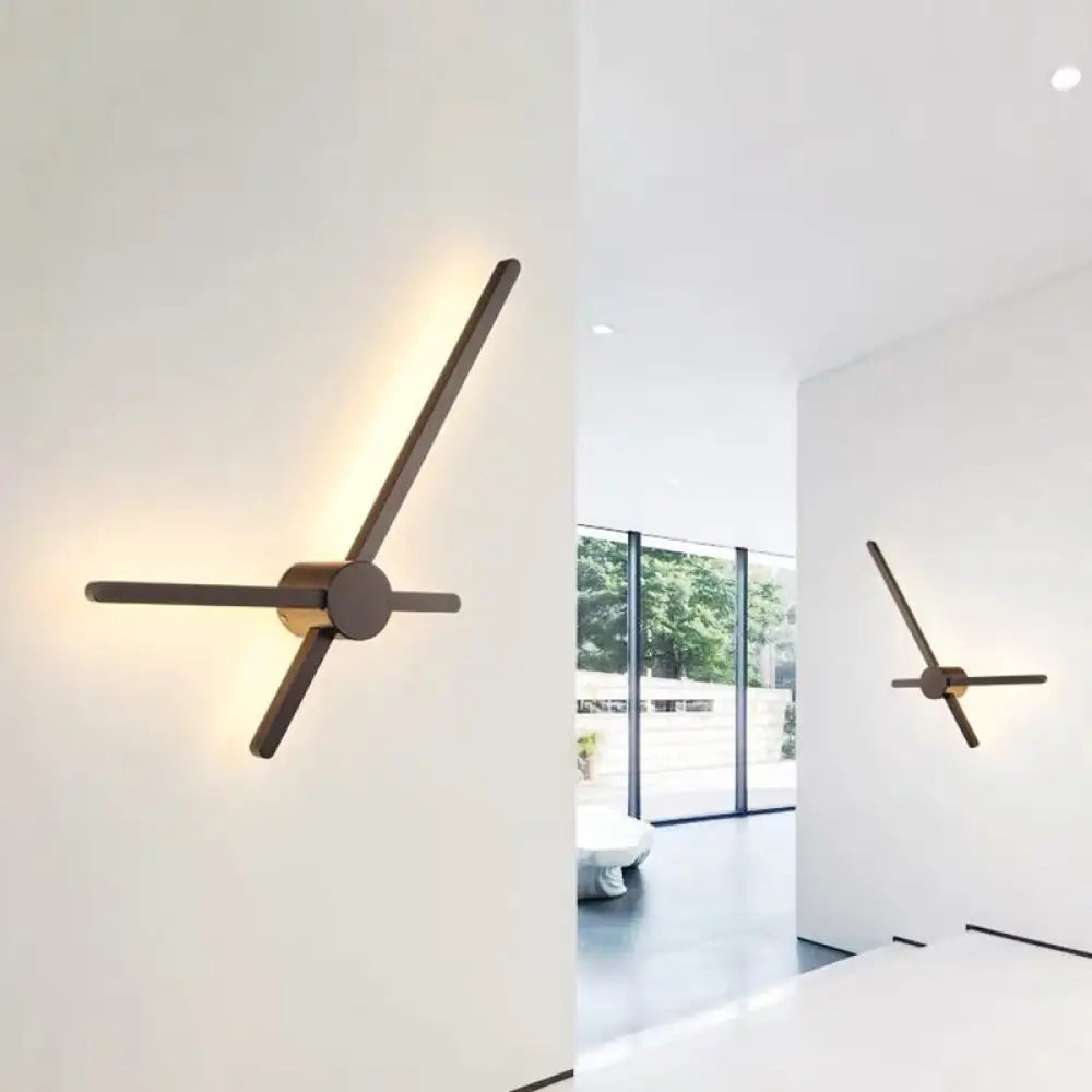 DecorBites™ Modern LED Wall Lamp with Coffee Finish - Perfect Corner Lighting Fixture