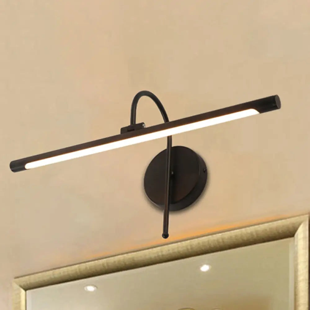 DecorBites™ Modern LED Wall Lamp with Metal Shade - Tubular Vanity Lamp in Black/Nickel, 16"/20" Diameter