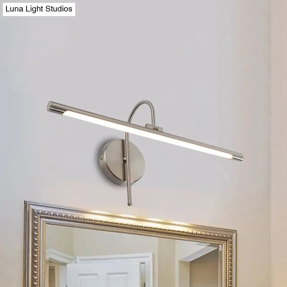 DecorBites™ Modern LED Wall Lamp with Metal Shade - Tubular Vanity Lamp in Black/Nickel, 16"/20" Diameter