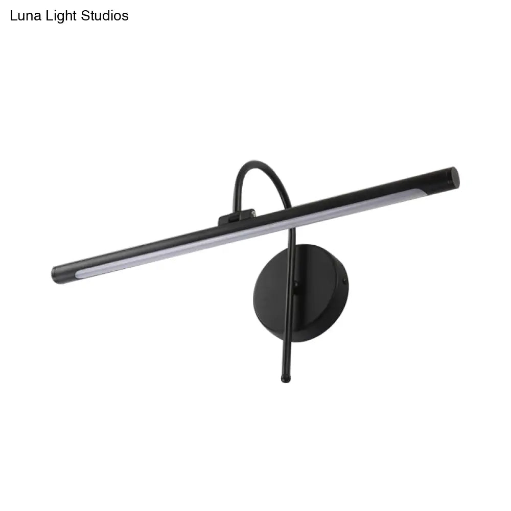 DecorBites™ Modern LED Wall Lamp with Metal Shade - Tubular Vanity Lamp in Black/Nickel, 16"/20" Diameter