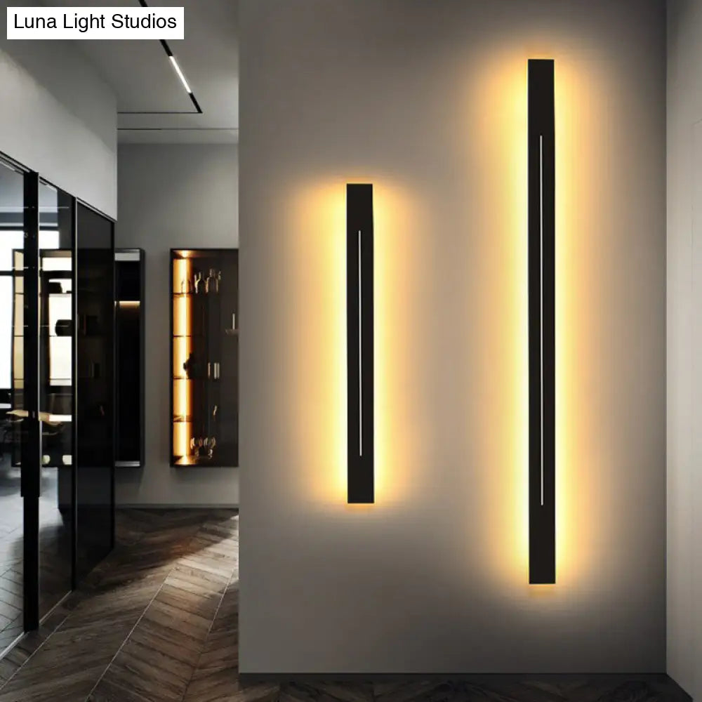 DecorBites™ Modern LED Wall Light Fixture: Rectangular Linear Living Room Sconce Lighting