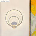 DecorBites™ Modern LED Wall Mounted Dual-Ring Lamp in Warm/White Light, Chrome Finish