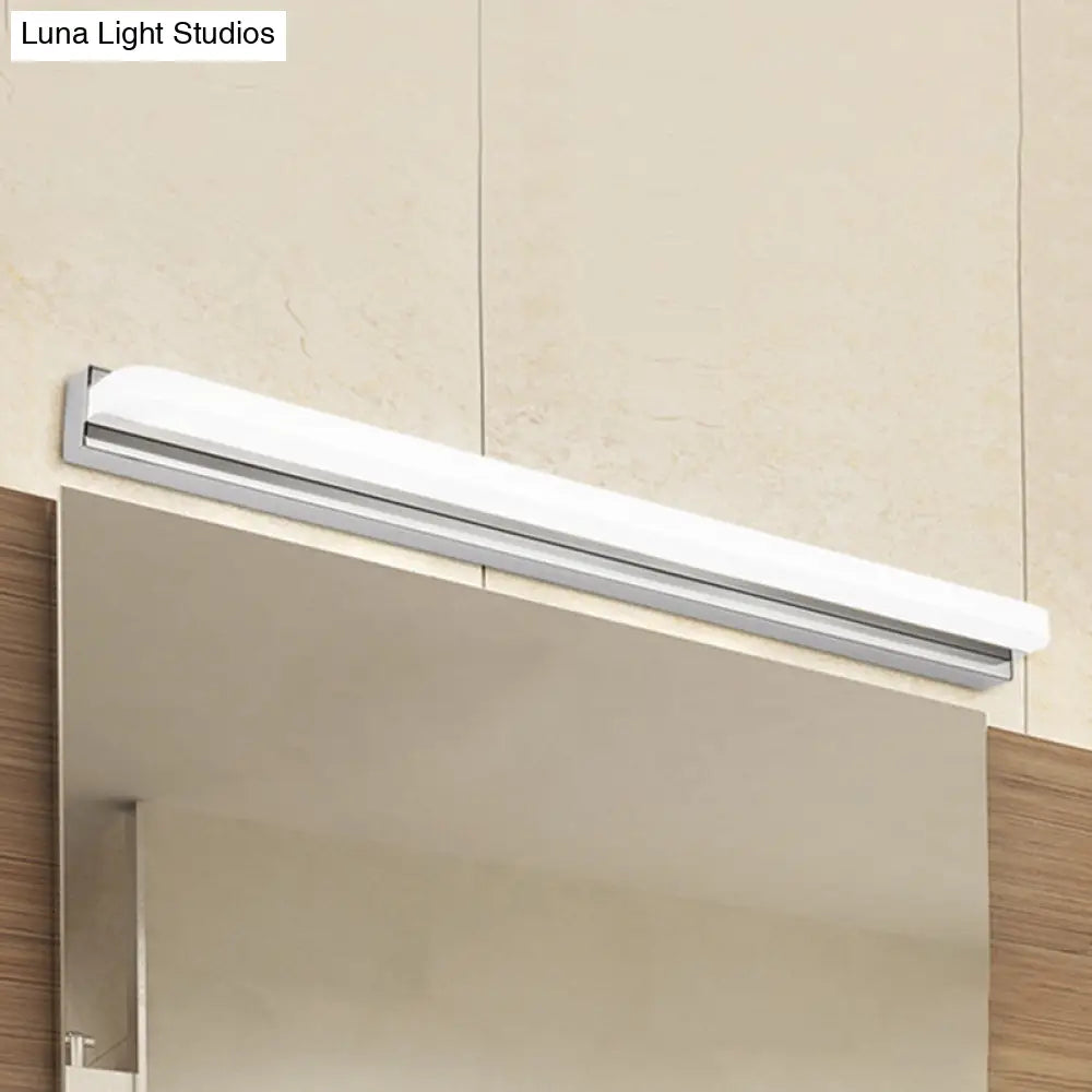 DecorBites™ Modern LED Wall Mounted Vanity Light with Acrylic Shade, Chrome Sconce Lighting in Warm/White, 16.5"/20.5" W