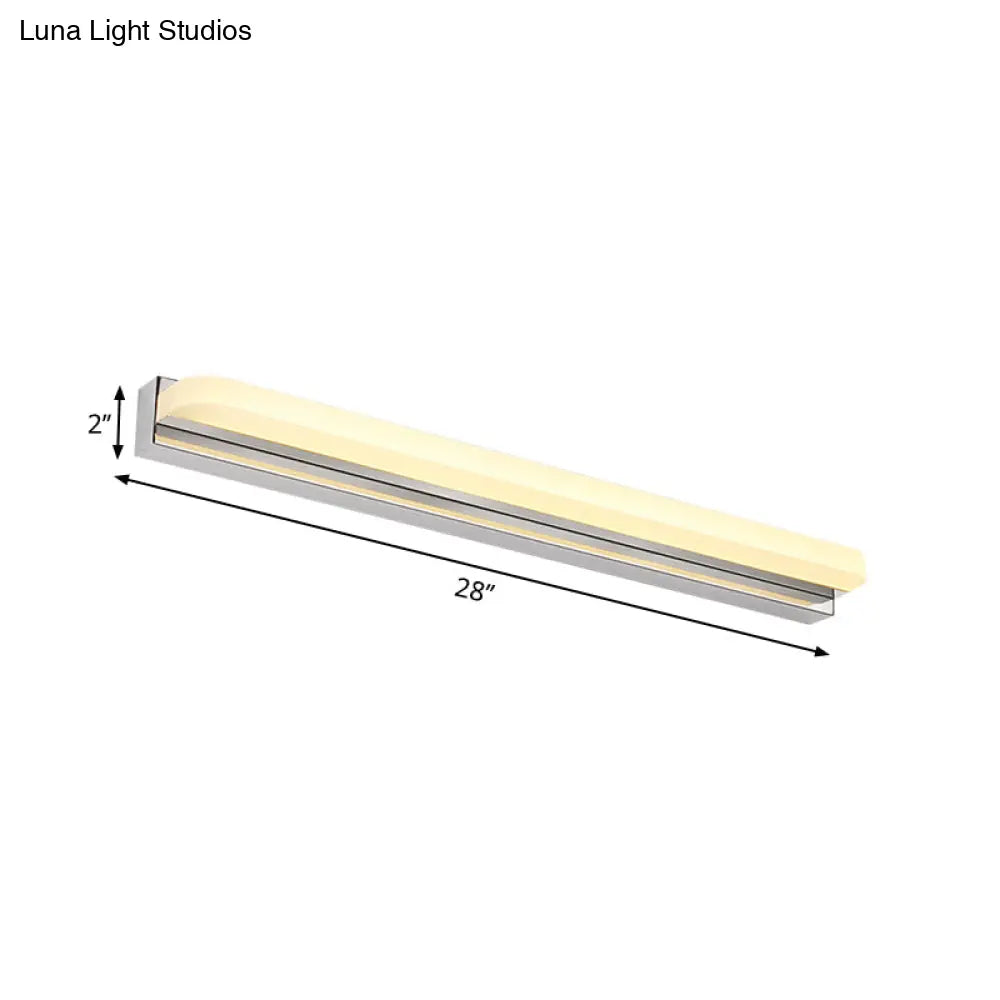 DecorBites™ Modern LED Wall Mounted Vanity Light with Acrylic Shade, Chrome Sconce Lighting in Warm/White, 16.5"/20.5" W