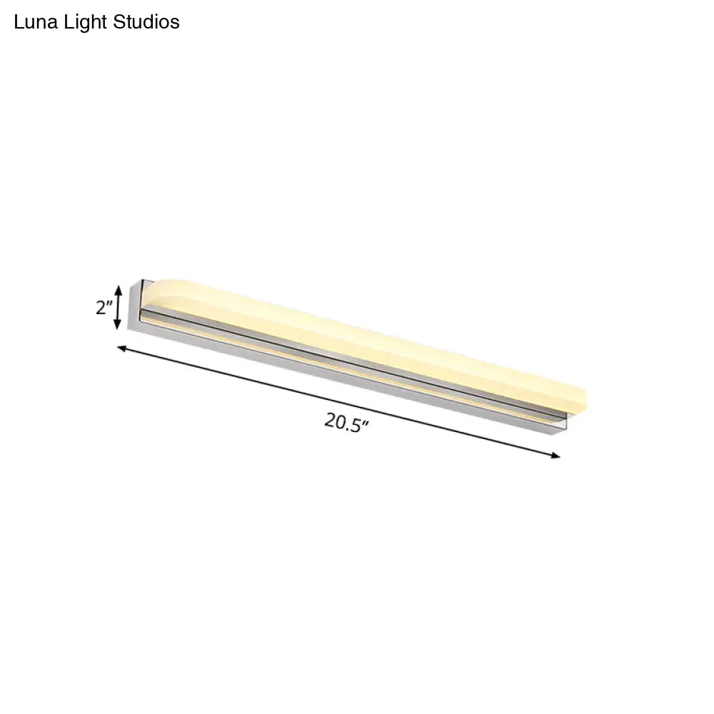 DecorBites™ Modern LED Wall Mounted Vanity Light with Acrylic Shade, Chrome Sconce Lighting in Warm/White, 16.5"/20.5" W