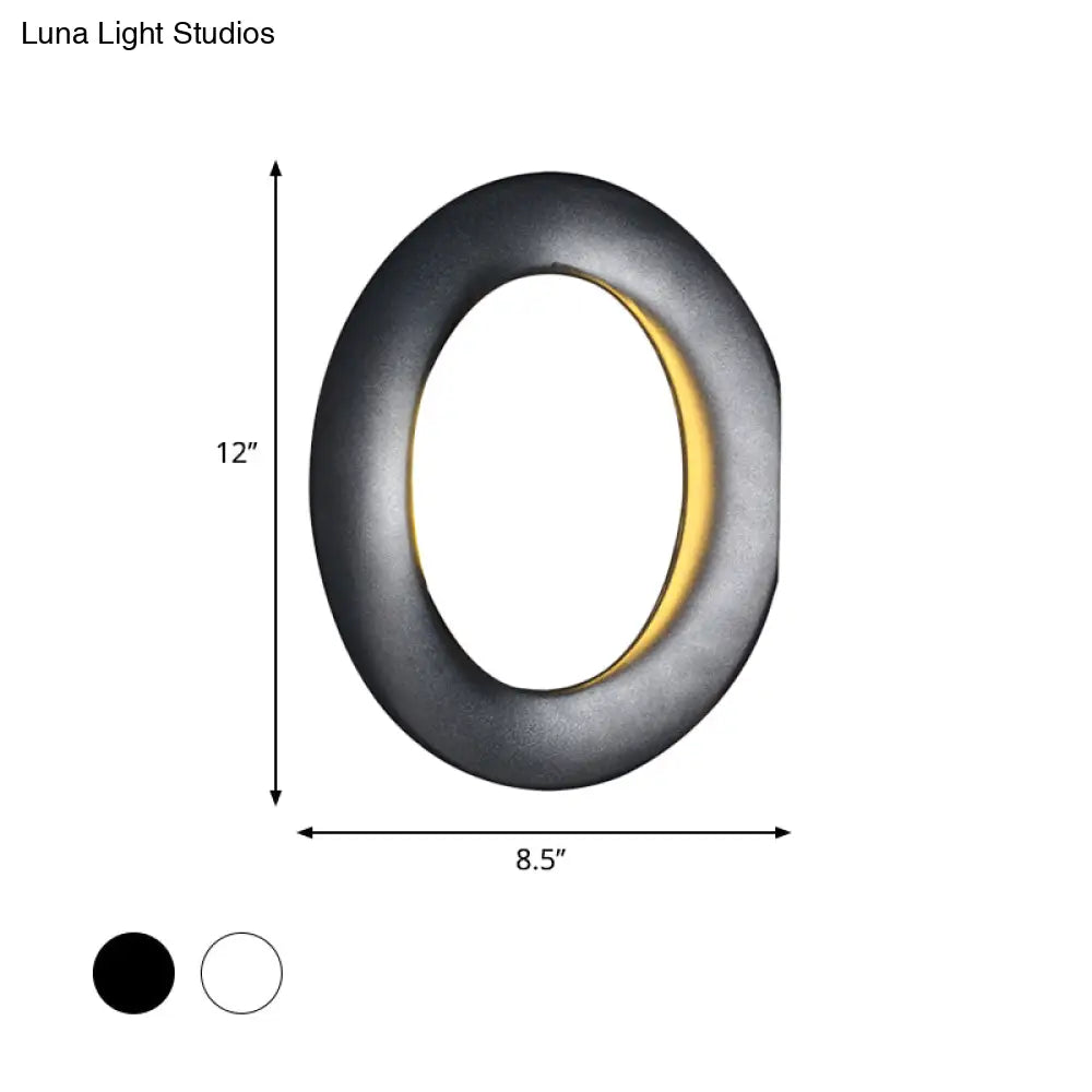 DecorBites™ Modern LED Wall Sconce with Black/White Aluminum Shade for Bedroom