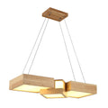 DecorBites™ Modern LED Wooden Square Island Ceiling Light Fixture