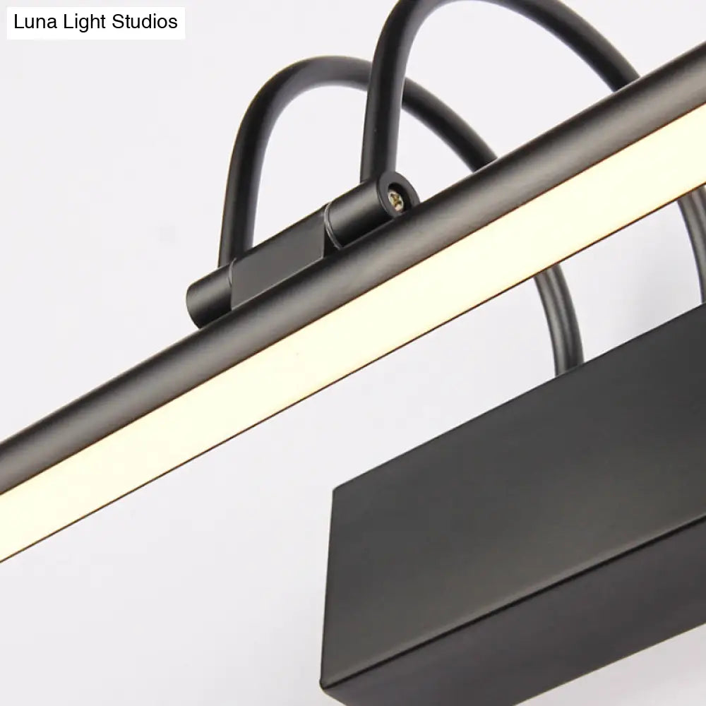 DecorBites™ Modern Linear LED Vanity Lighting for Bathroom - Metallic Finish, 22"/26" Wide, Black/White, Warm Light