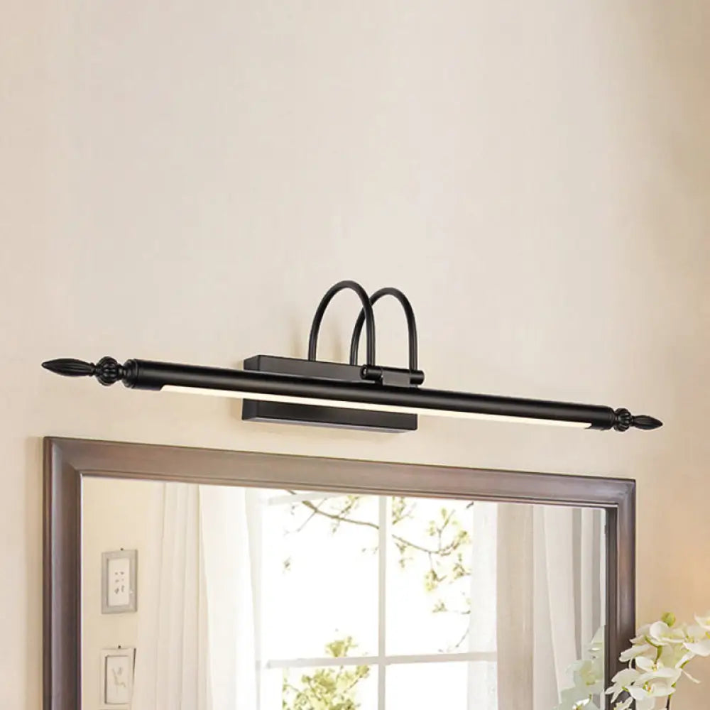 DecorBites™ Modern Linear LED Vanity Lighting for Bathroom - Metallic Finish, 22"/26" Wide, Black/White, Warm Light