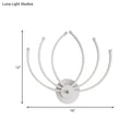 DecorBites™ Modern Lotus Wall Sconce LED Bedside Light in White with Linear Design, Warm/White Glow
