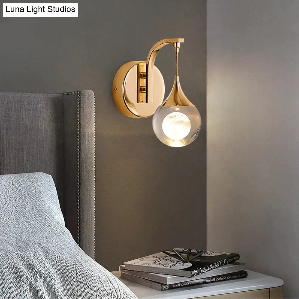 DecorBites™ Modern Luxurious Crystal Led Wall Lamp Sconce for Bedroom
