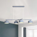 DecorBites™ Modern Macaron Drum Chandelier: Metal Ceiling Lamp, 4 Lights for Dining Table
