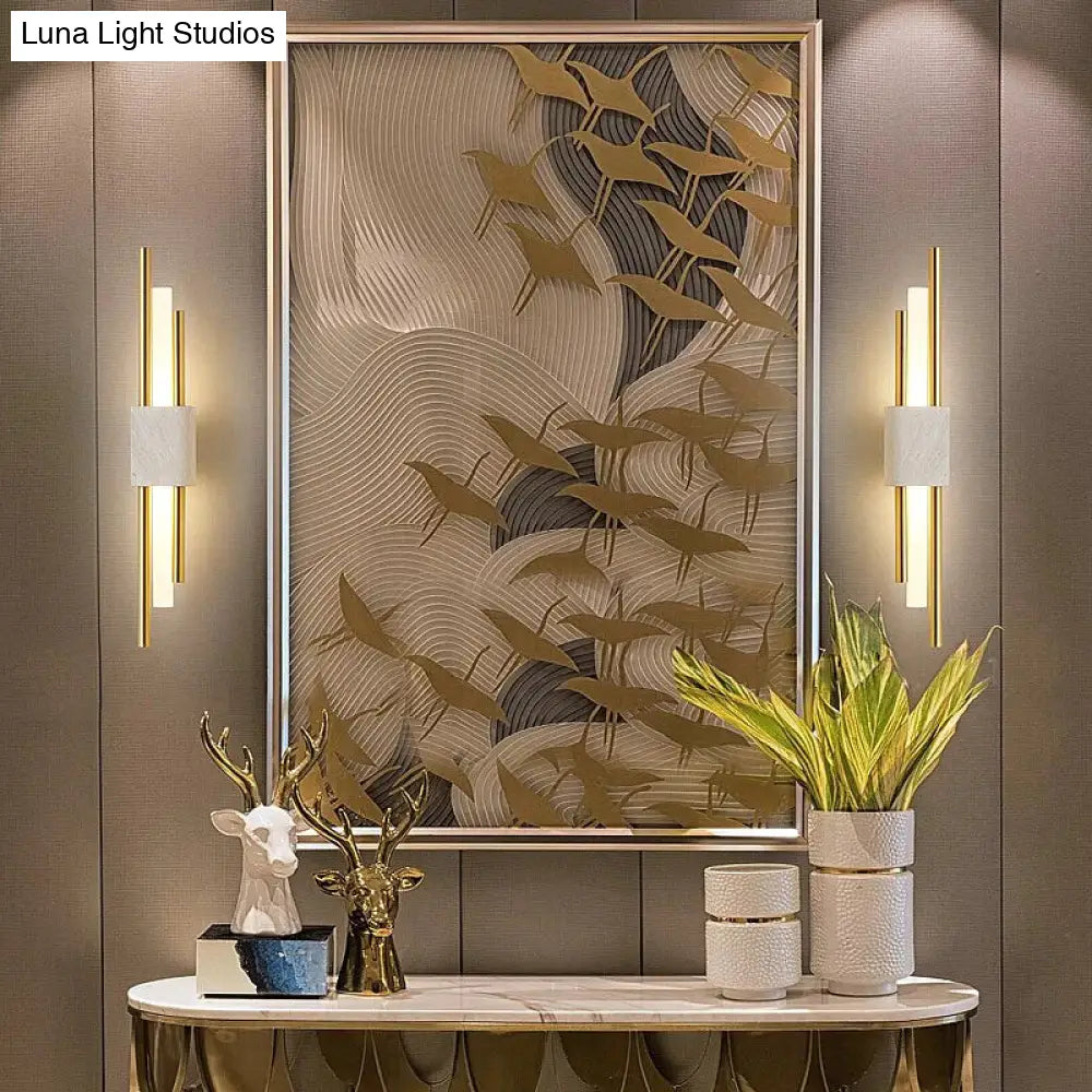 DecorBites™ Modern Marble Led  Wall Lamp For Living Room Bedroom Bathroom Loft Decor