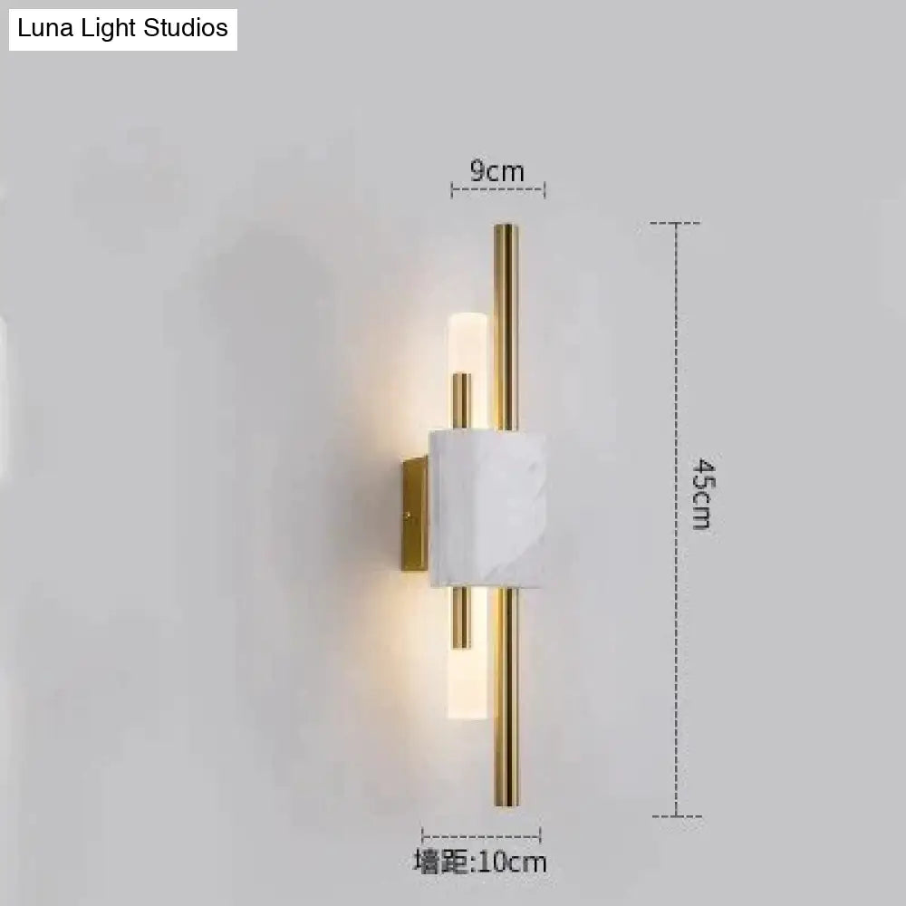 DecorBites™ Modern Marble Led  Wall Lamp For Living Room Bedroom Bathroom Loft Decor