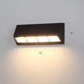 DecorBites™ Modern Matte Black LED Outdoor Wall Sconce with Triangular Prism Design