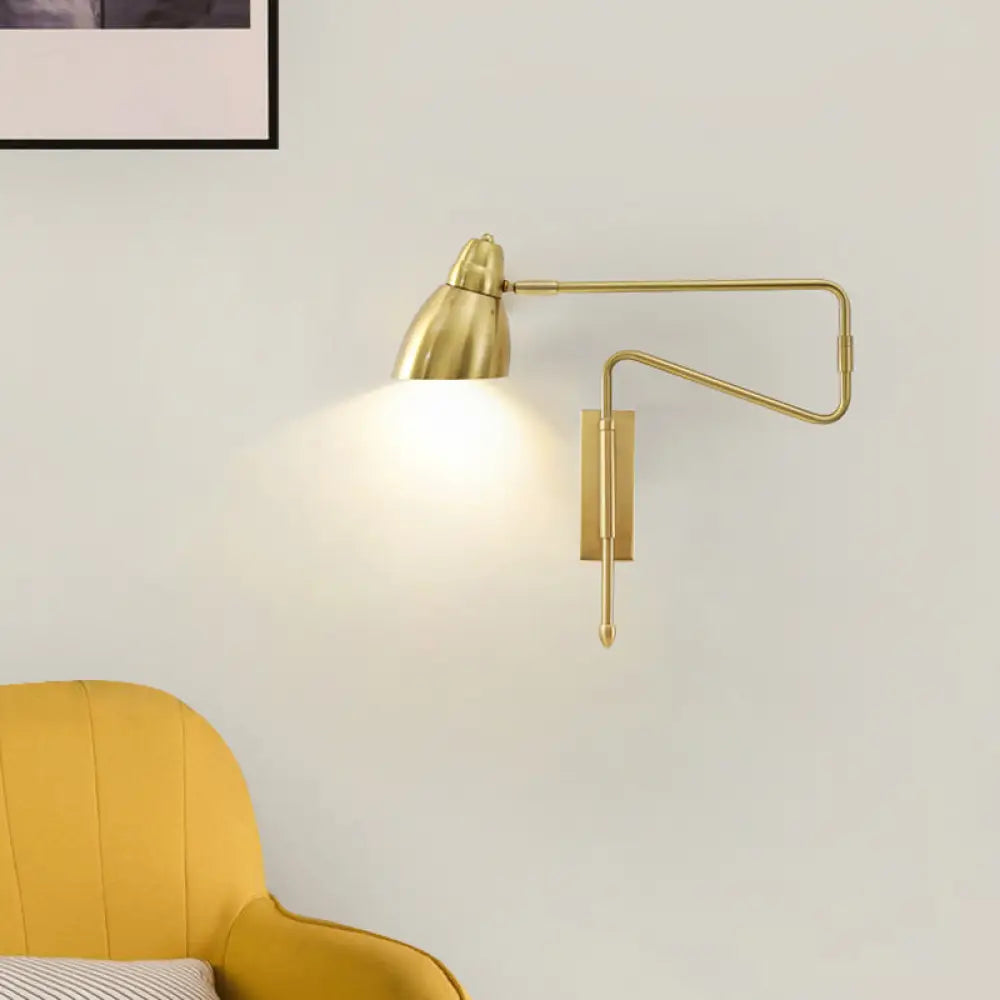 DecorBites™ Modern Metal Angled Shade Wall Light - Extendable 1-Light Task Lamp for Studio