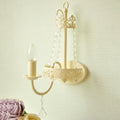 DecorBites™ Modern Metal Bell/Candle Wall Mount Lamp: 1-Light Sconce Fixture with Crystal Bead, Yellow