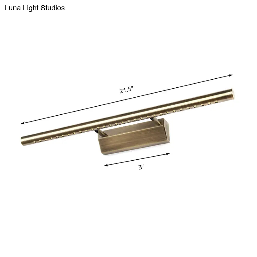 DecorBites™ Modern Metal Bronze LED Wall Mounted Vanity Light with Slim Design and Warm White Lighting, 16"/21.5" Wide