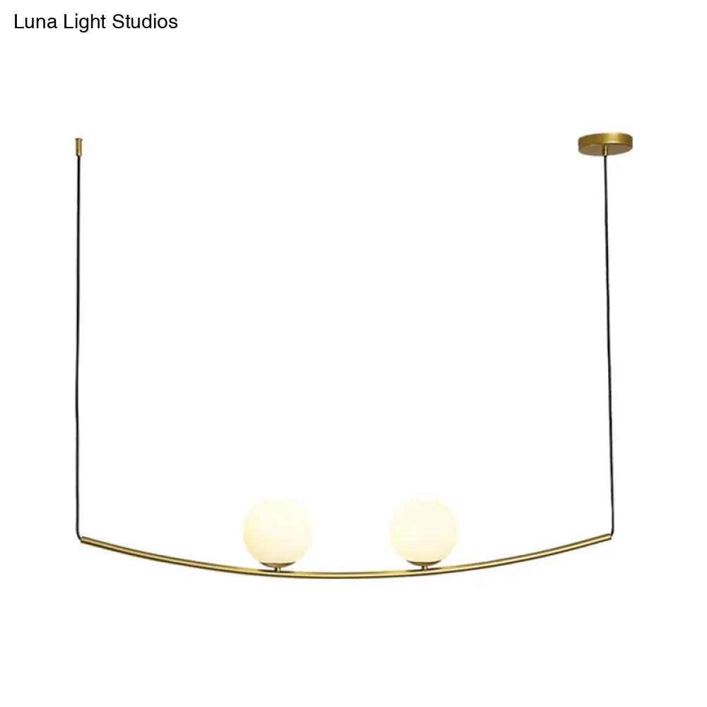 DecorBites™ Modern Metal Chandelier: 2/3-Light Bubble Island Light in Black/Gold - Simple and Stylish