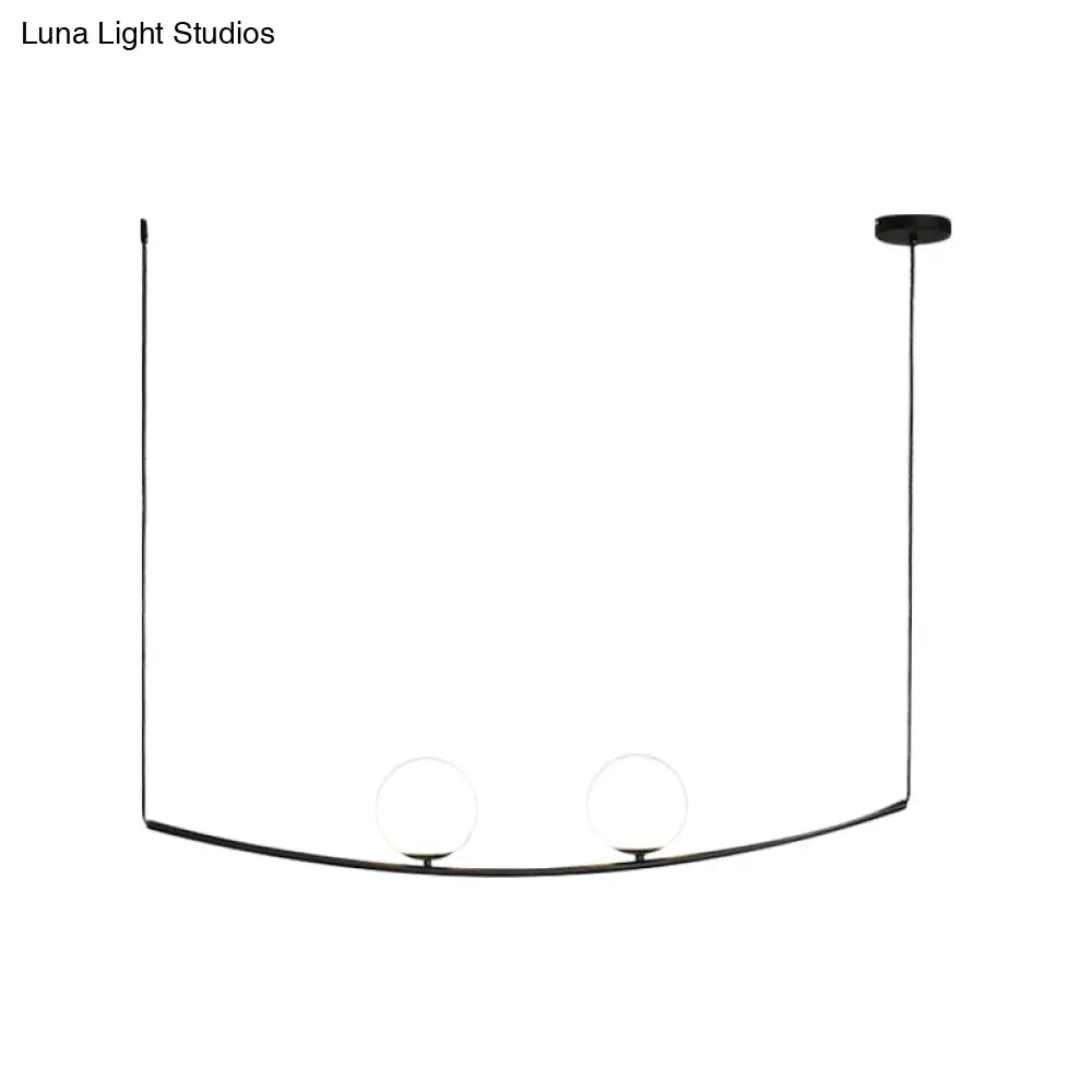 DecorBites™ Modern Metal Chandelier: 2/3-Light Bubble Island Light in Black/Gold - Simple and Stylish