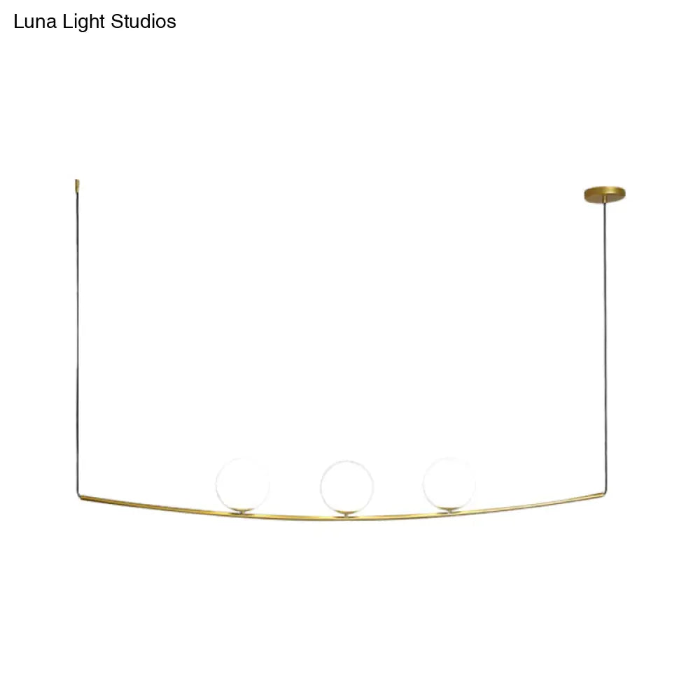 DecorBites™ Modern Metal Chandelier: 2/3-Light Bubble Island Light in Black/Gold - Simple and Stylish