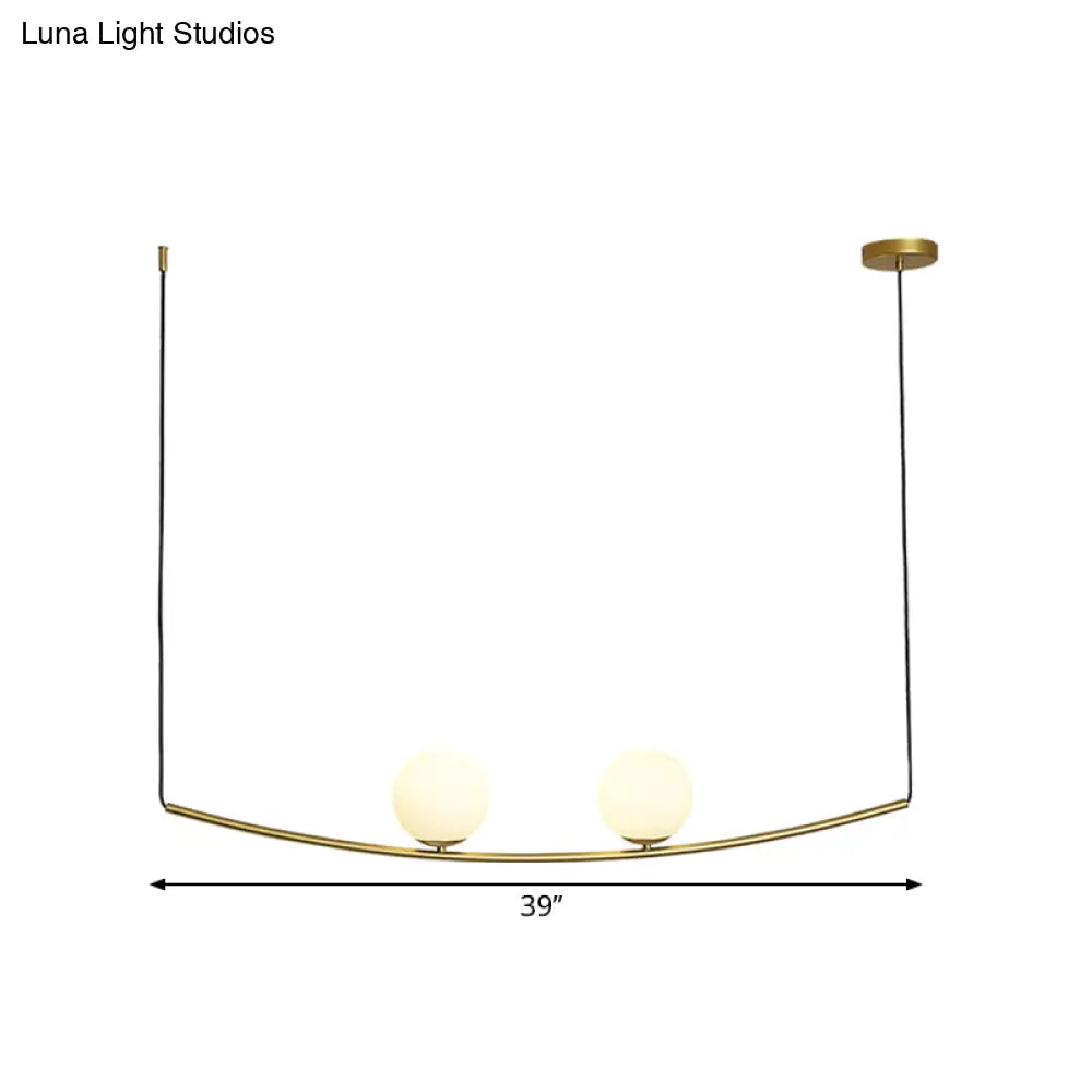 DecorBites™ Modern Metal Chandelier: 2/3-Light Bubble Island Light in Black/Gold - Simple and Stylish