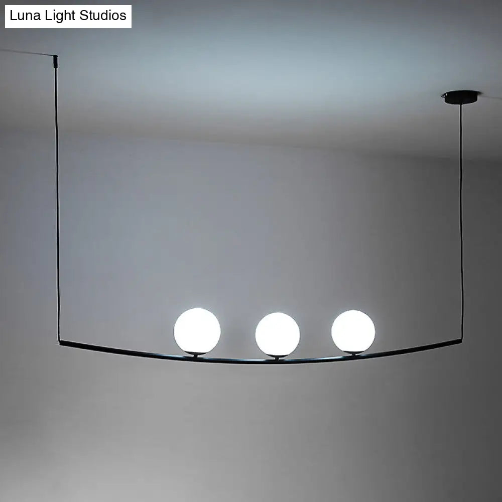 DecorBites™ Modern Metal Chandelier: 2/3-Light Bubble Island Light in Black/Gold - Simple and Stylish